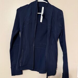 lululemon athletica Navy Zip-Up Bomber Jacket